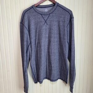 Minerals Shirt Mens Large Gray Long Sleeve Crewneck Tagless Stretch Jersey Tee